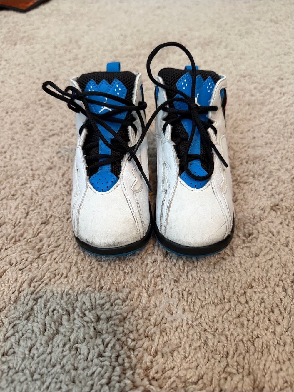 Kids White & Blue Jordan’s
